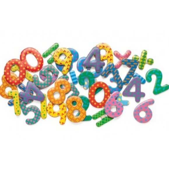 🌟 New Sealed WOODEN  Djeco 🧲Magnetic Numbers – 38 pcs  Ages 4+ 🎨 - Picture 6 of 10